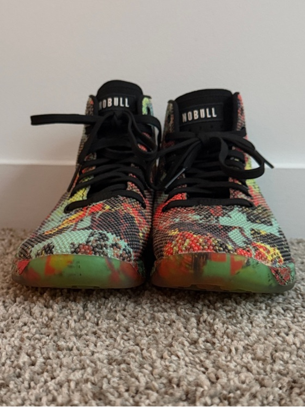 NOBULL High-Top Sneakers in Multi-Color Mosaic (Black Laces) - Picture 2 of 3